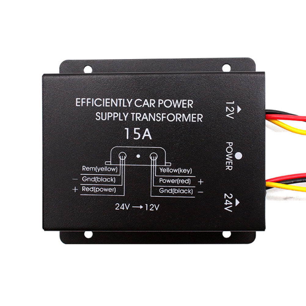 10a Car Power  Converter Transformer Adapter 24v To 12v Automatic Protection Functions Step-down Converter For Trucks Lorry Bus Van 20A - Premium Car Organizers from Rapidvehicles - Just $29.90! Shop now at Rapidvehicles