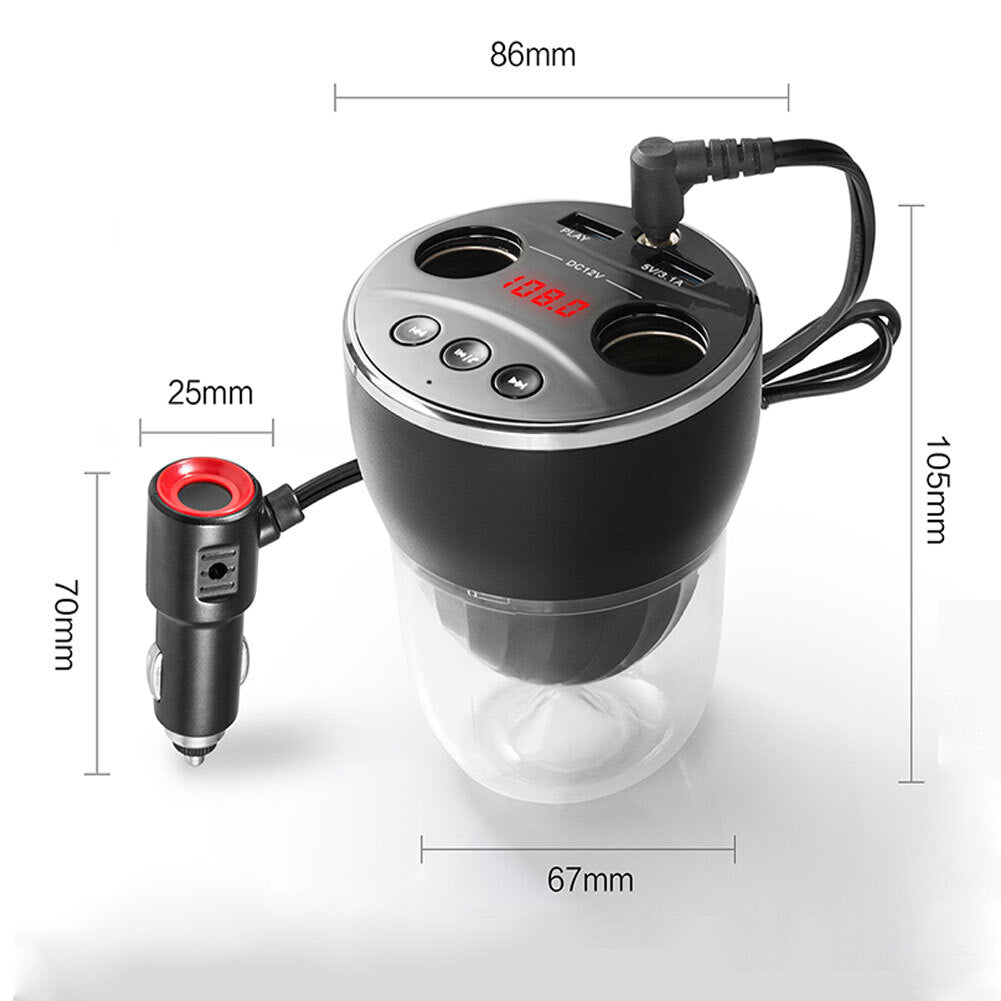 Multifunctional Charging Cup Car Charger Bluetooth-compatible Fm - Premium Car Chargers from Rapidvehicles - Just $44.99! Shop now at Rapidvehicles