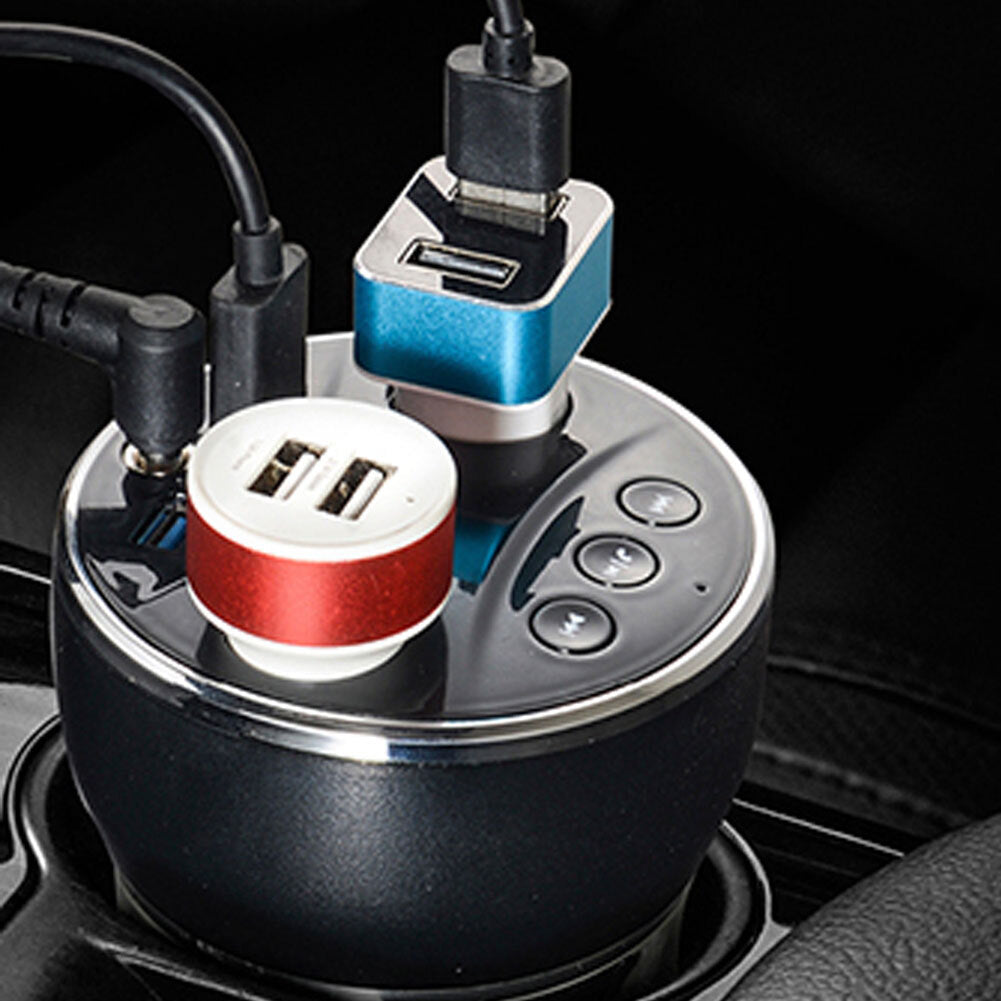 Multifunctional Charging Cup Car Charger Bluetooth-compatible Fm Transmitter Mp3 Cup With Dual Usb Ports Digital Display black - Premium Car Chargers from Rapidvehicles - Just $33.99! Shop now at Rapidvehicles