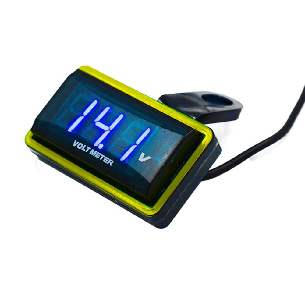 12v Universal Car Voltmeter Voltage  Gauge Panel Meter Car Digital Led Display With Bracket For Car Motorcycle Motor Bike Blue-light - Premium Motorcycle Accessories from Rapidvehicles - Just $15.99! Shop now at Rapidvehicles