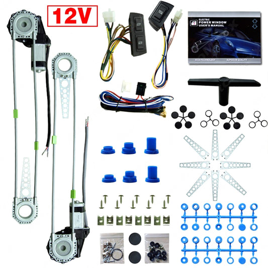 Dc12v Universal 2-doors Car Auto Electric Power  Window  Kit - Premium Other Car Tools from Rapidvehicles - Just $141.99! Shop now at Rapidvehicles