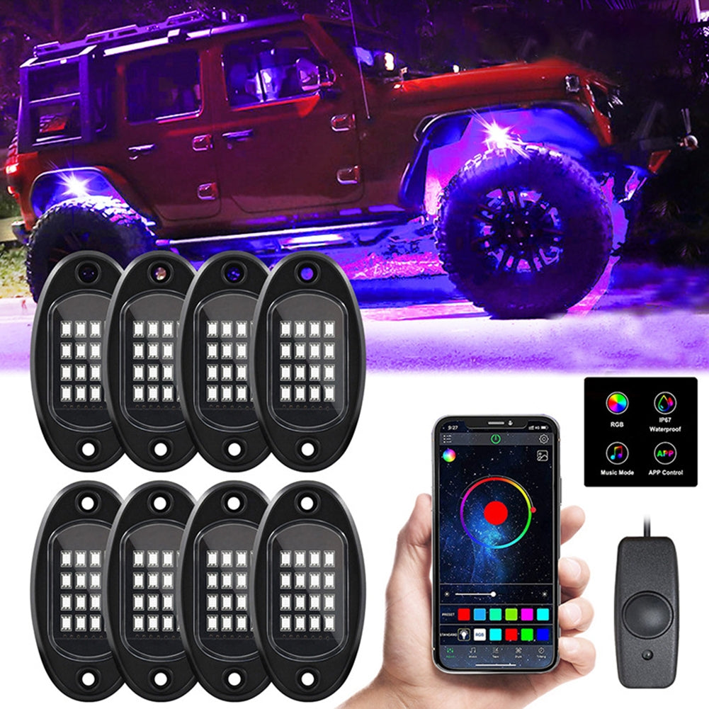 High Brightness Multifunction Car  Led  Rock  Lights Kit - Premium Car LED Lights from Rapidvehicles - Just $69.99! Shop now at Rapidvehicles