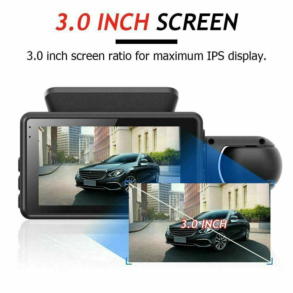 US Car Dual-lens Dvr Driving  Recorder Dash Cam Video Recorder Night Vision G Sensor 1080p Front Built-in Camera Car Electronics black - Premium Automotive from Rapidvehicles - Just $52.99! Shop now at Rapidvehicles