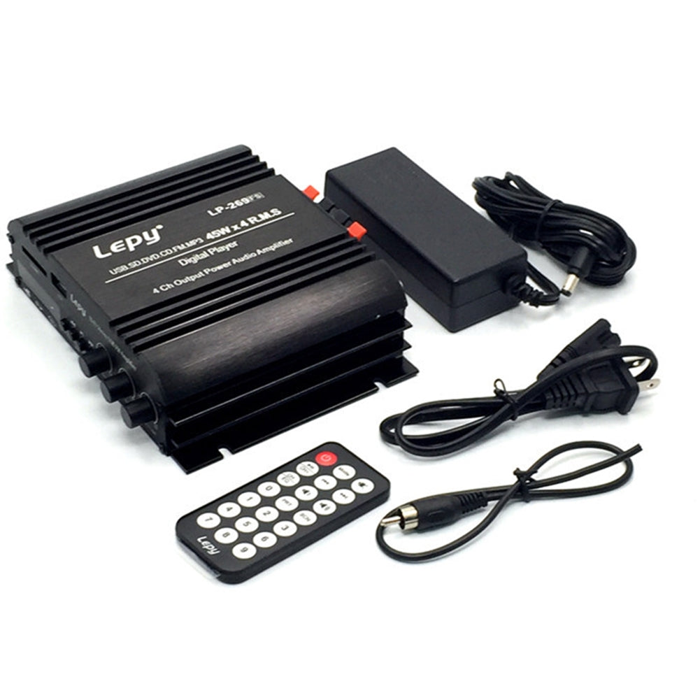 Aluminum Alloy Car Home Power  Amplifier 269s Four-channel Bluetooth-compatible (bluetooth-compatible 269s+us Plug 12v5a Power Supply) Bluetooth 269S+Eu plug 12V5A power supply - Premium Other Car Electronics from Rapidvehicles - Just $70.12! Shop now at Rapidvehicles