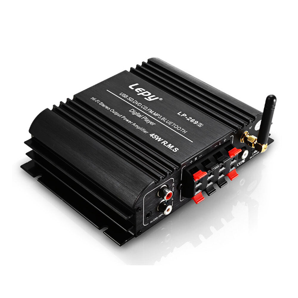 Aluminum Alloy Car Home Power  Amplifier 269s Four-channel Bluetooth-compatible (bluetooth-compatible 269s+us Plug 12v5a Power Supply) Bluetooth 269S+Eu plug 12V5A power supply - Premium Other Car Electronics from Rapidvehicles - Just $70.12! Shop now at Rapidvehicles