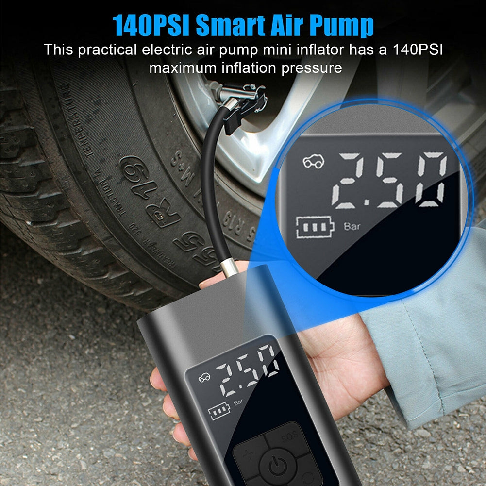 Portable 12v Car Digital Air  Tire  Pump With Multi-purpose Nozzle Led Display Auto Electric Built-in Radiator Inflator Compressor black - Premium Other Car Tools from Rapidvehicles - Just $47.37! Shop now at Rapidvehicles