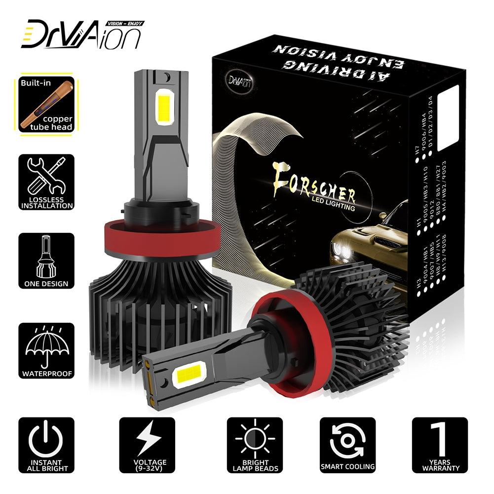 1 Pair Of Car  Led  Headlight Bulbs Ip68 Waterproof - Premium Car LED Lights from Rapidvehicles - Just $56.99! Shop now at Rapidvehicles