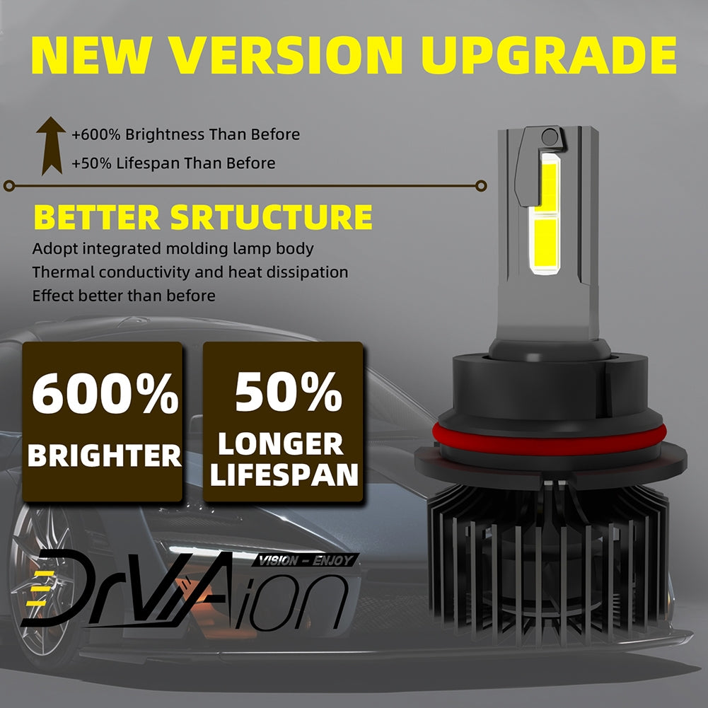 1 Pair Of Car  Led  Headlight Bulbs Ip68 Waterproof High-brightness High Power Good Heat Dissipation Quick Installation Car Led Lamp F4 H8/9/11 - Premium Car LED Lights from Rapidvehicles - Just $46.88! Shop now at Rapidvehicles