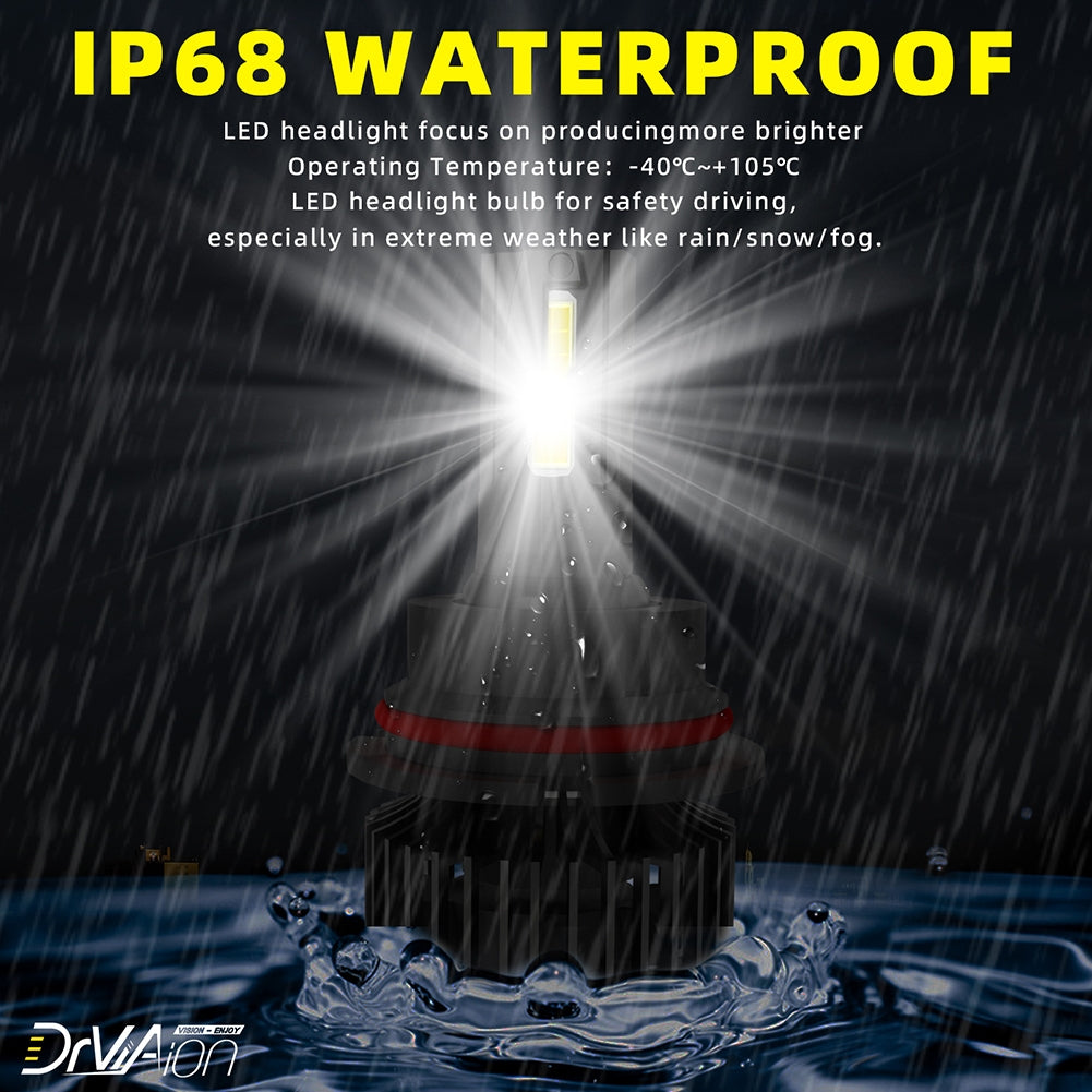 1 Pair Of Car  Led  Headlight Bulbs Ip68 Waterproof High-brightness High Power Good Heat Dissipation Quick Installation Car Led Lamp F4 H8/9/11 - Premium Car LED Lights from Rapidvehicles - Just $46.88! Shop now at Rapidvehicles