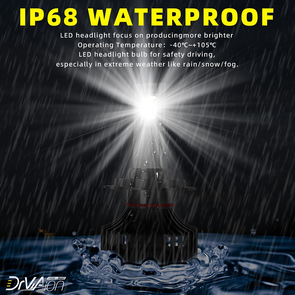 1 Pair Of Car  Led  Headlight Bulbs Ip68 Waterproof High-brightness High Power Good Heat Dissipation Quick Installation Car Led Lamp F4 H7 - Premium Car LED Lights from Rapidvehicles - Just $46.88! Shop now at Rapidvehicles