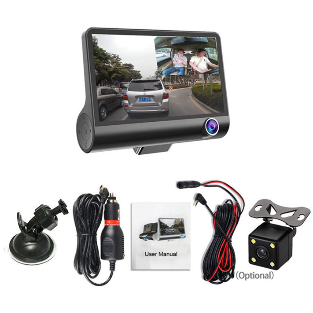 4.0-inch 1080p Hd Car  Dash  Cam H35 Hidden Ultra Wide Angle 3 - Premium Car Rear View Camera from Rapidvehicles - Just $71.99! Shop now at Rapidvehicles