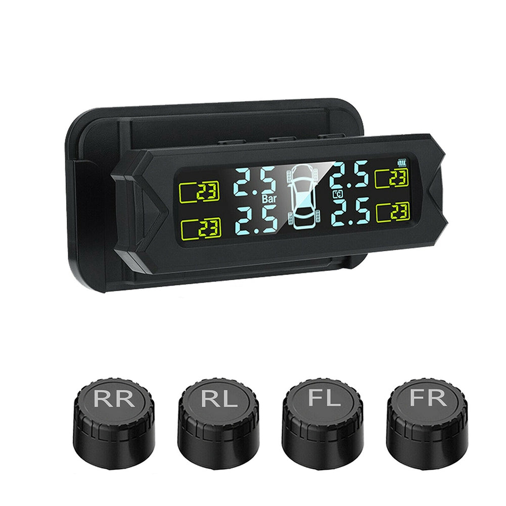 Car Tpms Solar Wireless Tire  Pressure  Monitoring  System Real-time Detection Solar Charging Easy Installation Tire Pressure Monitor black - Premium OBD & Diagnostic Tools from Rapidvehicles - Just $40.99! Shop now at Rapidvehicles