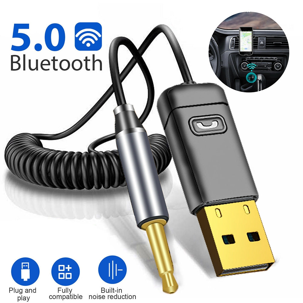 US C11 Car Bluetooth-compatible 5.0 Transmitter Receiver Car Audio Aux Hands-free Call Two-in-one Audio Adapter For Pc Tv Car black - Premium Automotive from Rapidvehicles - Just $32.99! Shop now at Rapidvehicles