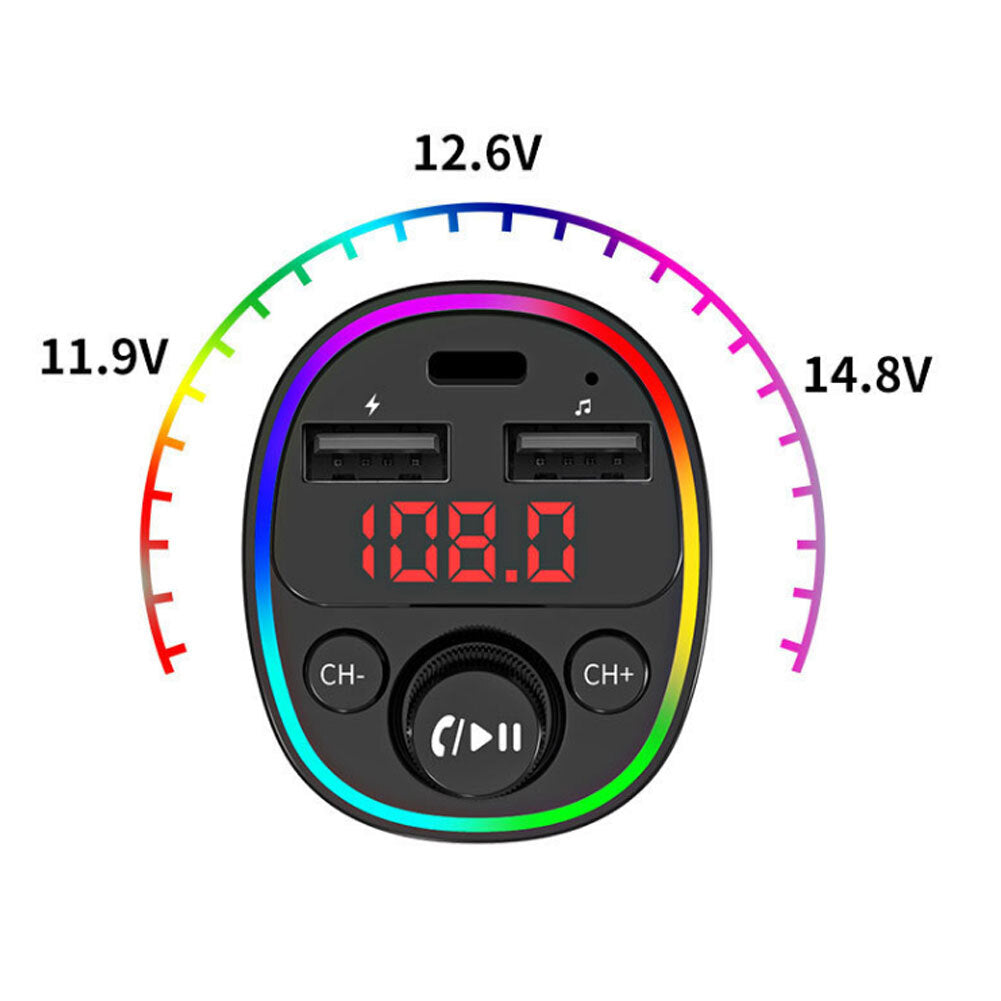 Car Mp3 Player Bluetooth-compatible G67 Card Pd Fast Charging Dual Usb High-power Power Supply Car Hands-free Fm Transmitter black - Premium Car Chargers from Rapidvehicles - Just $25.99! Shop now at Rapidvehicles