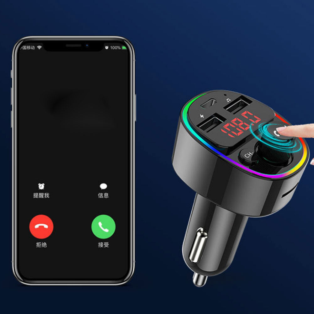 Car Mp3 Player Bluetooth-compatible G67 Card Pd Fast Charging Dual Usb High-power Power Supply Car Hands-free Fm Transmitter black - Premium Car Chargers from Rapidvehicles - Just $25.99! Shop now at Rapidvehicles