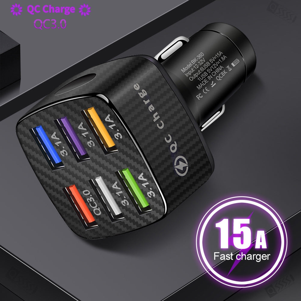 15a Portable Luminous Car  Charger Built-in Overcurrent - Premium Car Chargers from Rapidvehicles - Just $15.99! Shop now at Rapidvehicles