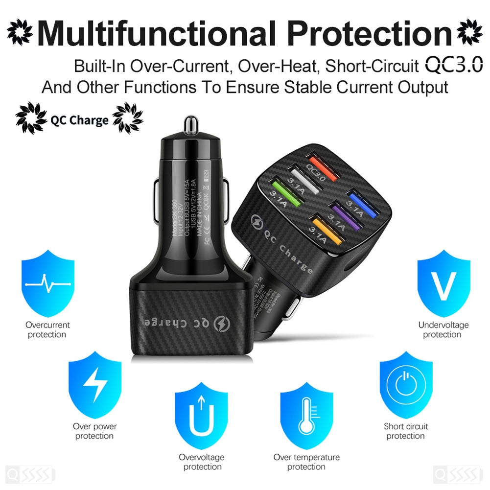 15a Portable Luminous Car  Charger Built-in Overcurrent - Premium Car Chargers from Rapidvehicles - Just $15.99! Shop now at Rapidvehicles