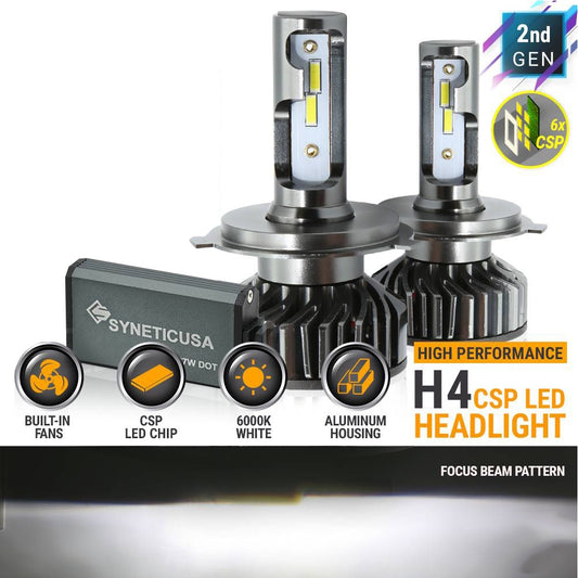 1 Pair Of 9003 H4 Led  Headlight Kit Built-in Fan Super Bright - Premium Car LED Lights from Rapidvehicles - Just $35.99! Shop now at Rapidvehicles