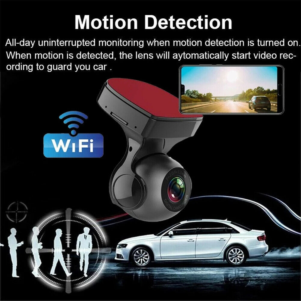 US 170 Degree Wifi Car  Driving  Recorder Hd 1080p Wide-angle Super Night Vision Dvr G-sensor Video Recorder Dash Cam Car Camera black - Premium Automotive from Rapidvehicles - Just $62.99! Shop now at Rapidvehicles