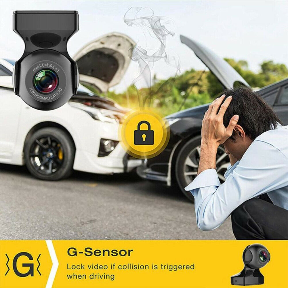 US 170 Degree Wifi Car  Driving  Recorder Hd 1080p Wide-angle Super Night Vision Dvr G-sensor Video Recorder Dash Cam Car Camera black - Premium Automotive from Rapidvehicles - Just $57.99! Shop now at Rapidvehicles