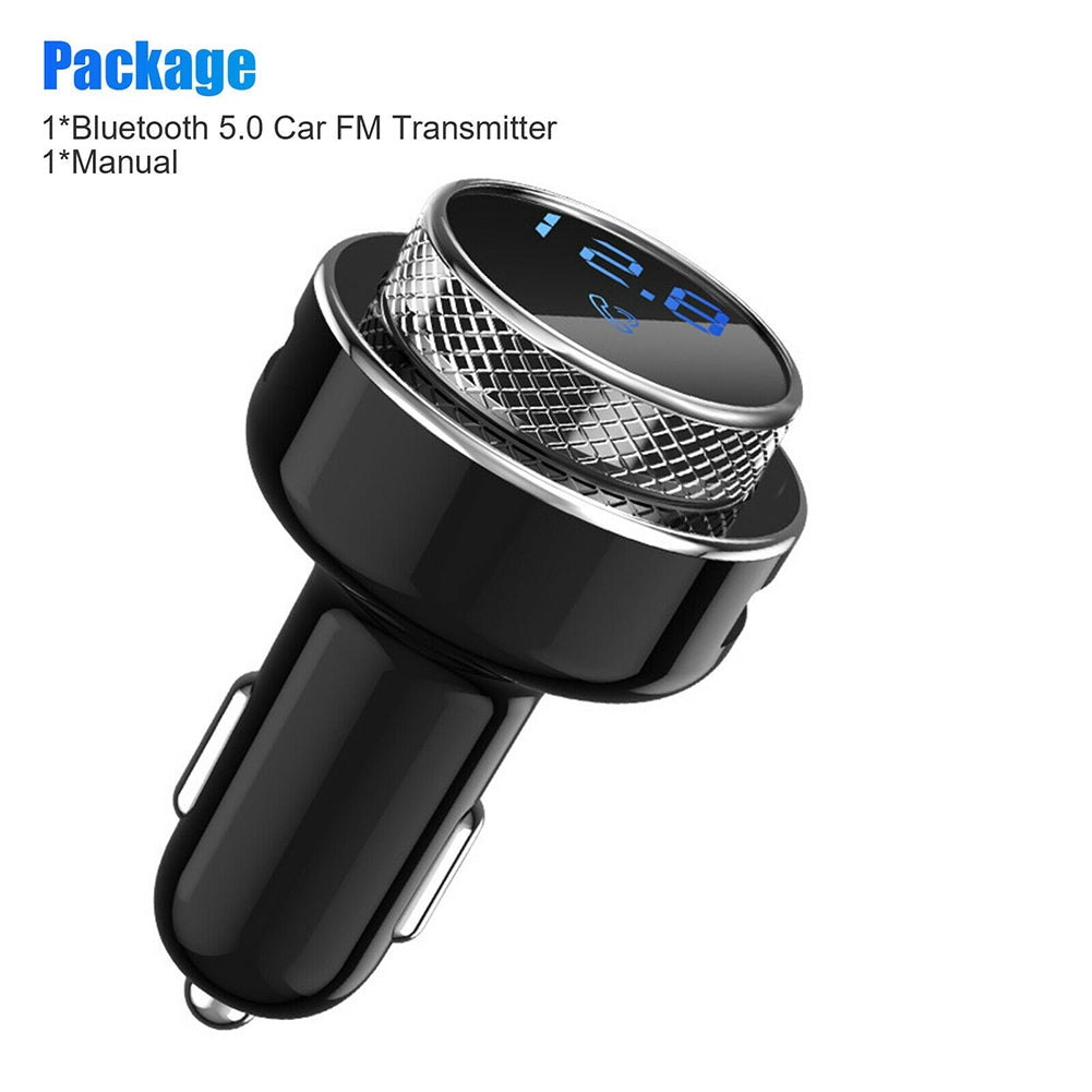 Car Bluetooth-compatible 5.0 Fm  Transmitter Lossless Usb Charger Mp3 Music Player Hands-free Multifunctional Car Accessories black - Premium Car Chargers from Rapidvehicles - Just $31.99! Shop now at Rapidvehicles