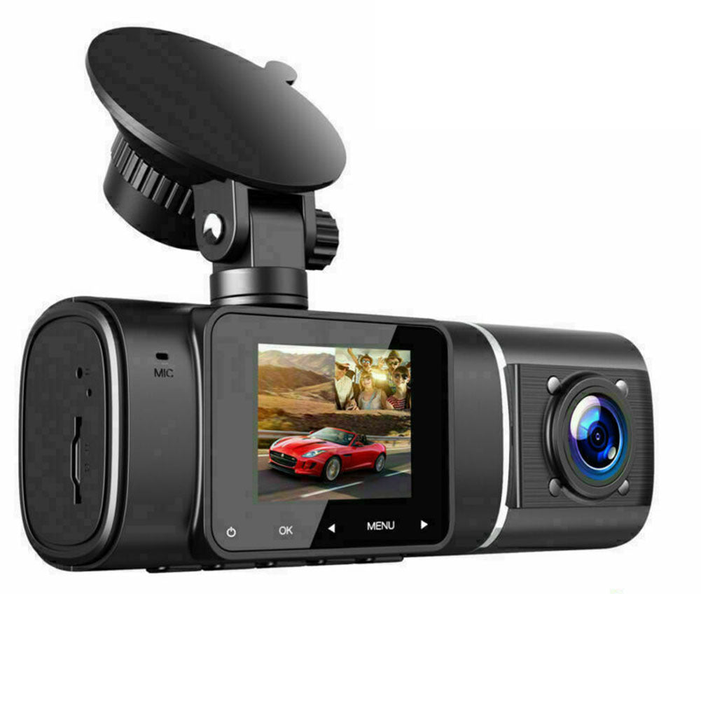 Car  Driving  Recorder 1080p Front Car Dvr Video Recorder Infrared Night Vision Hdr Technology Gravity Sensing Dual Dash Camera black - Premium Car Rear View Camera from Rapidvehicles - Just $77.76! Shop now at Rapidvehicles