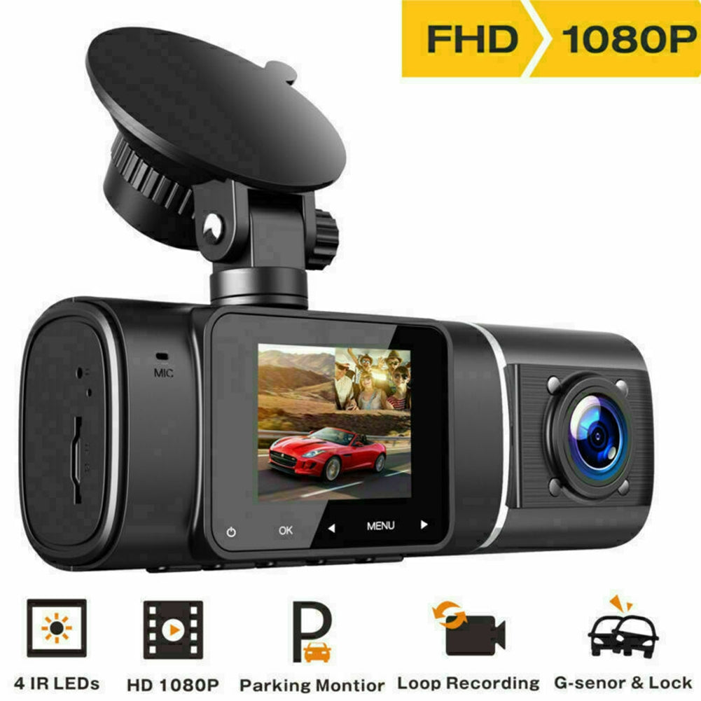 Car  Driving  Recorder 1080p Front Car Dvr Video Recorder Infrared Night Vision Hdr Technology Gravity Sensing Dual Dash Camera black - Premium Car Rear View Camera from Rapidvehicles - Just $77.76! Shop now at Rapidvehicles