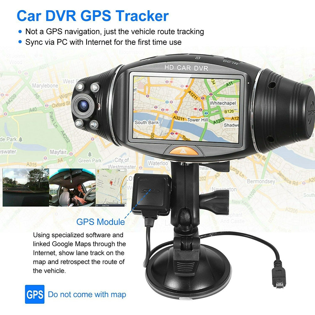 Dual Lens Dash Cam With Mounting Bracket Car Dvr Camera Recorder G-sensor Front + Rear Video 1080p Driving Recorder - Premium Car DVR from Rapidvehicles - Just $81.30! Shop now at Rapidvehicles