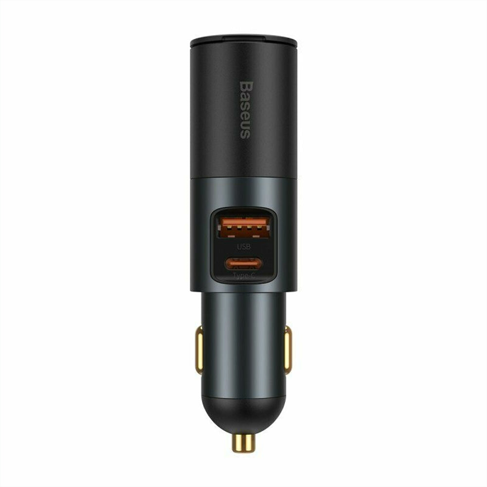 120w Car 2  In  1  Cigarette  Lighter Gold-plated Contacts 3 Fast Charging Ports Car Charger For Cars Off-road Vehicles Large Trucks Type-C+USB - Premium Car Chargers from Rapidvehicles - Just $32.99! Shop now at Rapidvehicles