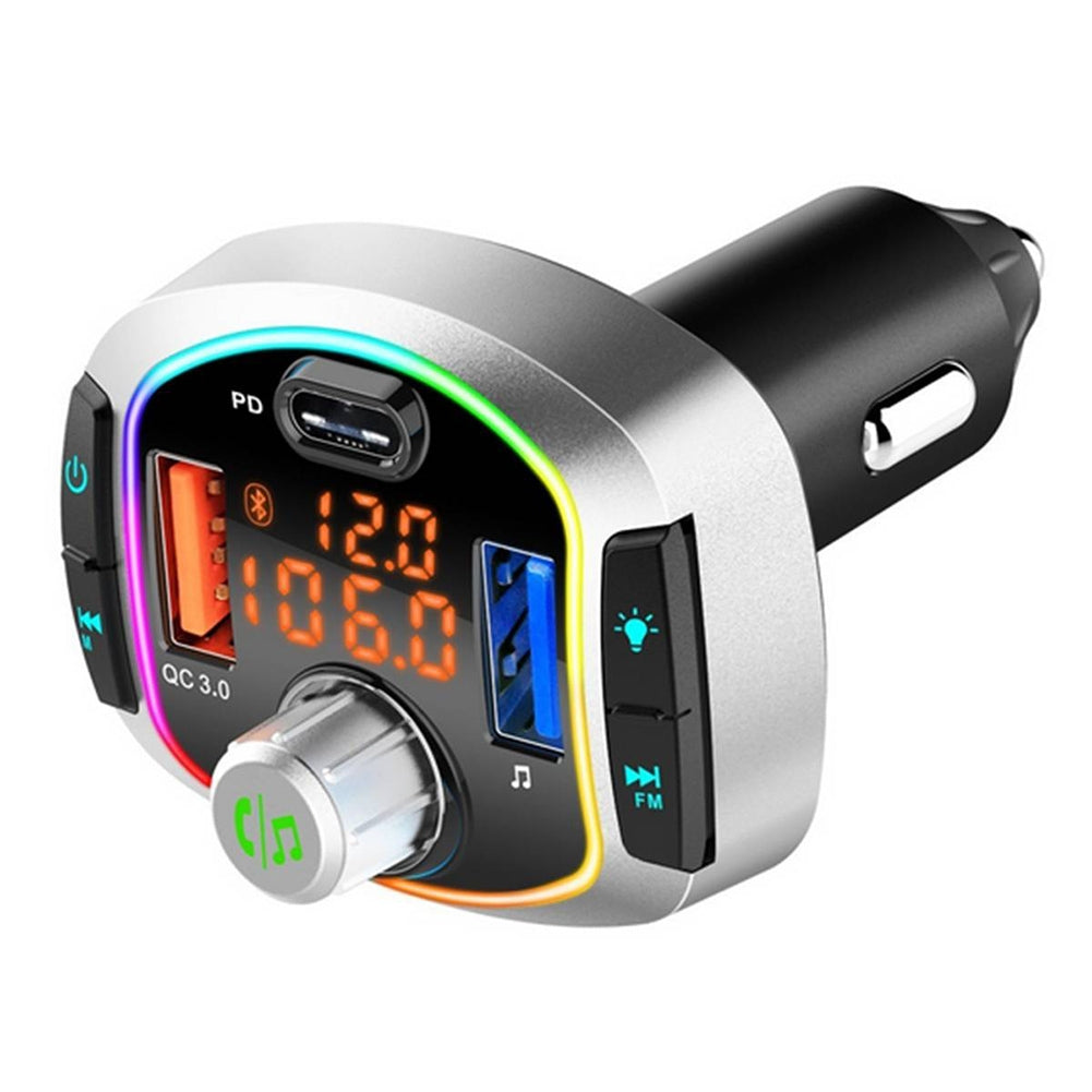 Bc63 Car Bluetooth-compatible V5.0 Mp3 Player 12v~24v Car Charger Pd Fast Charging Multifunction Fm Transmitter Charger Adapter silver - Premium Car Chargers from Rapidvehicles - Just $35.99! Shop now at Rapidvehicles