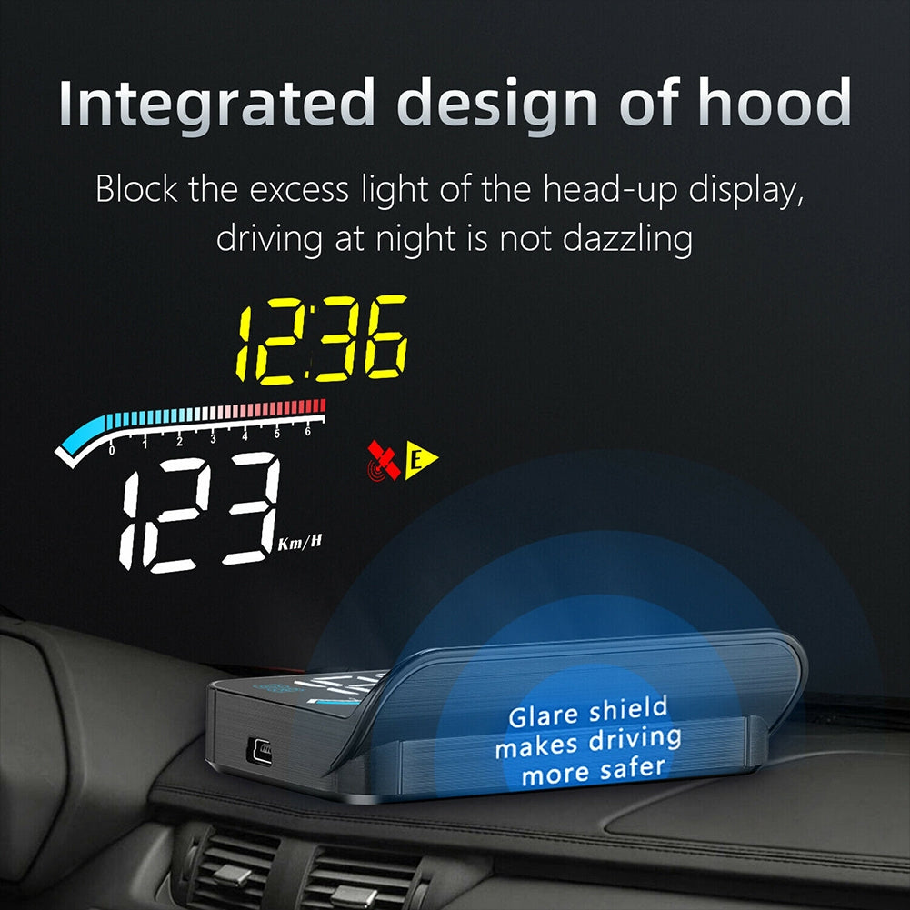 US M17 Intelligent  Car  Display OBD Universal Windshield Speed Projector Hd HUD Head-up Display Accessories black - Premium Automotive from Rapidvehicles - Just $60.99! Shop now at Rapidvehicles