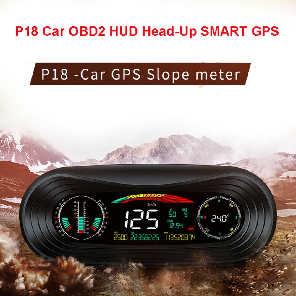 P18 Car  Hud  Head-Up  Display Portable Off-road Level Slope - Premium Other Car Electronics from Rapidvehicles - Just $89.99! Shop now at Rapidvehicles