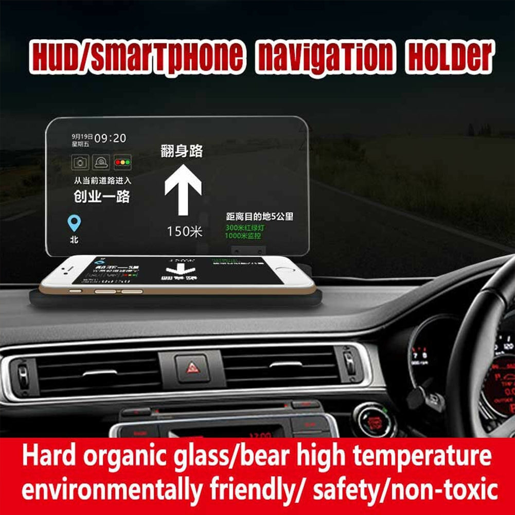 H6 6-inch Screen Car  Hud  Head-up  Display Projector Universal Phone Navigation Gps Mount black - Premium Car Mounts & Holders from Rapidvehicles - Just $34.99! Shop now at Rapidvehicles