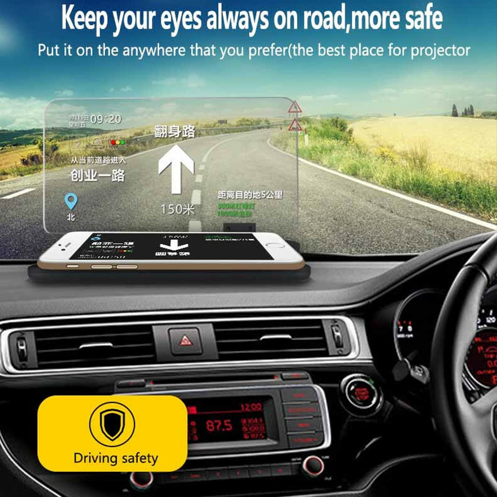 H6 6-inch Screen Car  Hud  Head-up  Display Projector Universal Phone Navigation Gps Mount black - Premium Car Mounts & Holders from Rapidvehicles - Just $34.99! Shop now at Rapidvehicles