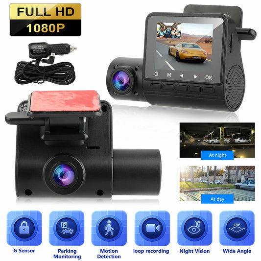 2-inch Dual-lens Driving Recorder 1080P Front Car Night Vision - Premium Car DVR from Rapidvehicles - Just $84.59! Shop now at Rapidvehicles