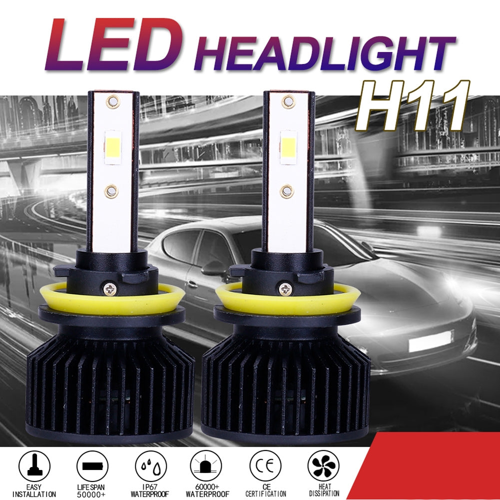 1 Pair Metal F9 Car Led Headlight H4 H7 H11 H13 9004 9005 9006 Decode Front Bulb Lamp Auto Parts H11 - Premium Car LED Lights from Rapidvehicles - Just $38.76! Shop now at Rapidvehicles