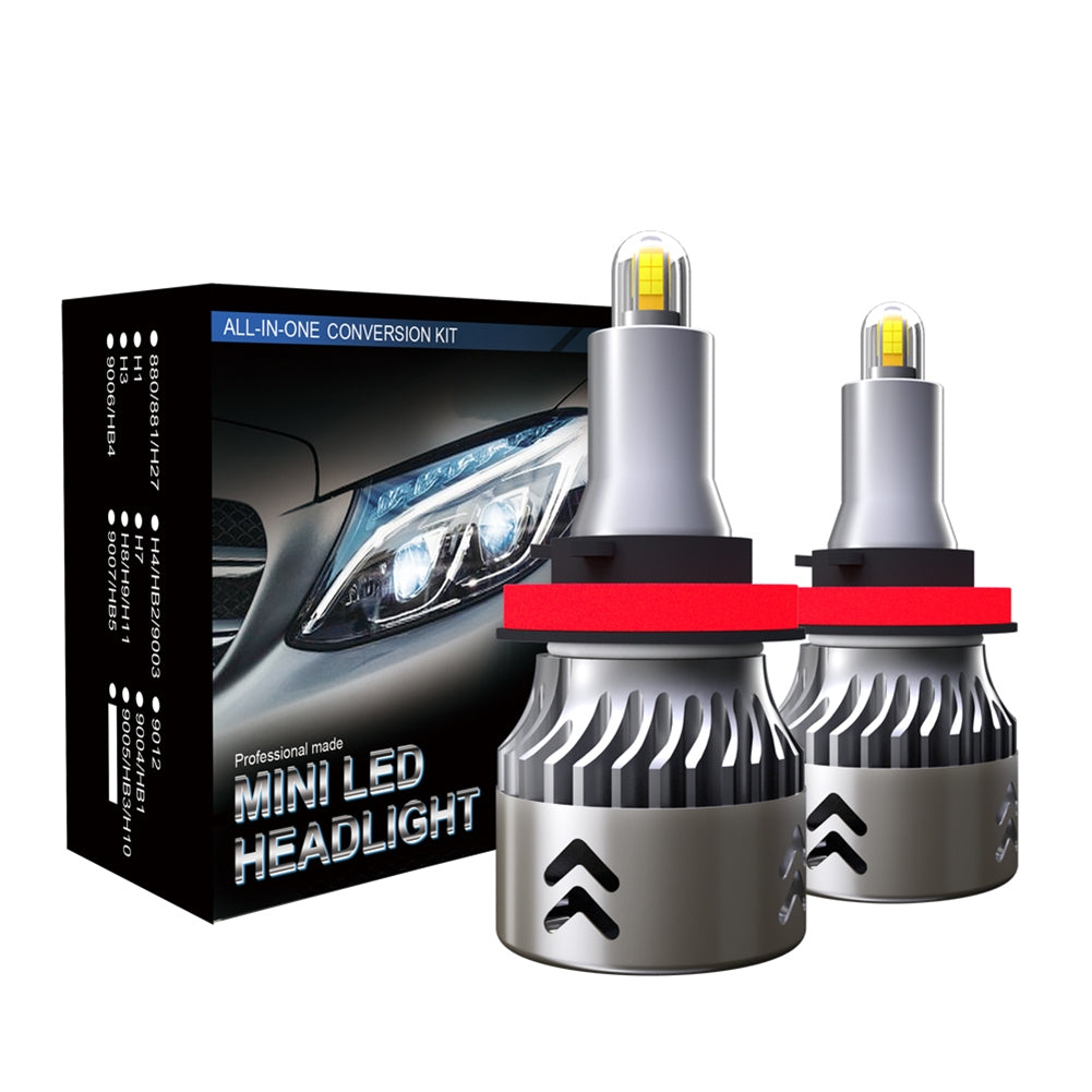 1 Pair Aluminum Car Headlights 1904 12000/min 6000k Ip68 Waterproof Heatproof Led Lamp H8/H9/H11 - Premium Car LED Lights from Rapidvehicles - Just $33.53! Shop now at Rapidvehicles