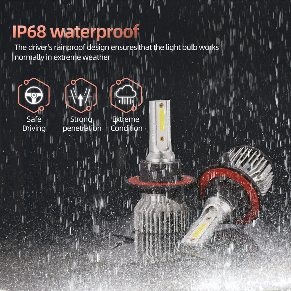 1 Pair Aluminum Car Led Headlight Ip68 Waterproof 6000k - Premium Motorcycle Lights from Rapidvehicles - Just $31.99! Shop now at Rapidvehicles