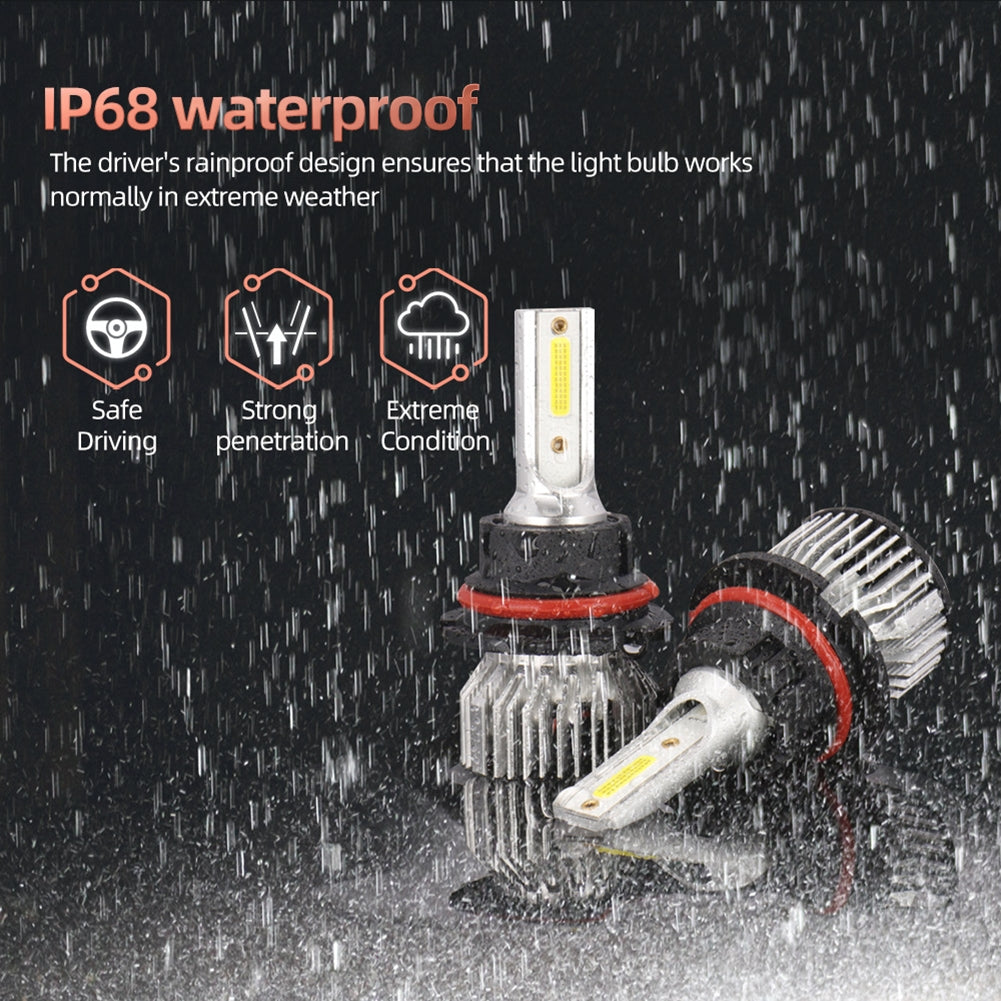 1 Pair Aluminum Car Led Headlight Ip68 Waterproof 6000k High-brightness Motorcycle Lamp H13 - Premium Motorcycle Lights from Rapidvehicles - Just $23.99! Shop now at Rapidvehicles