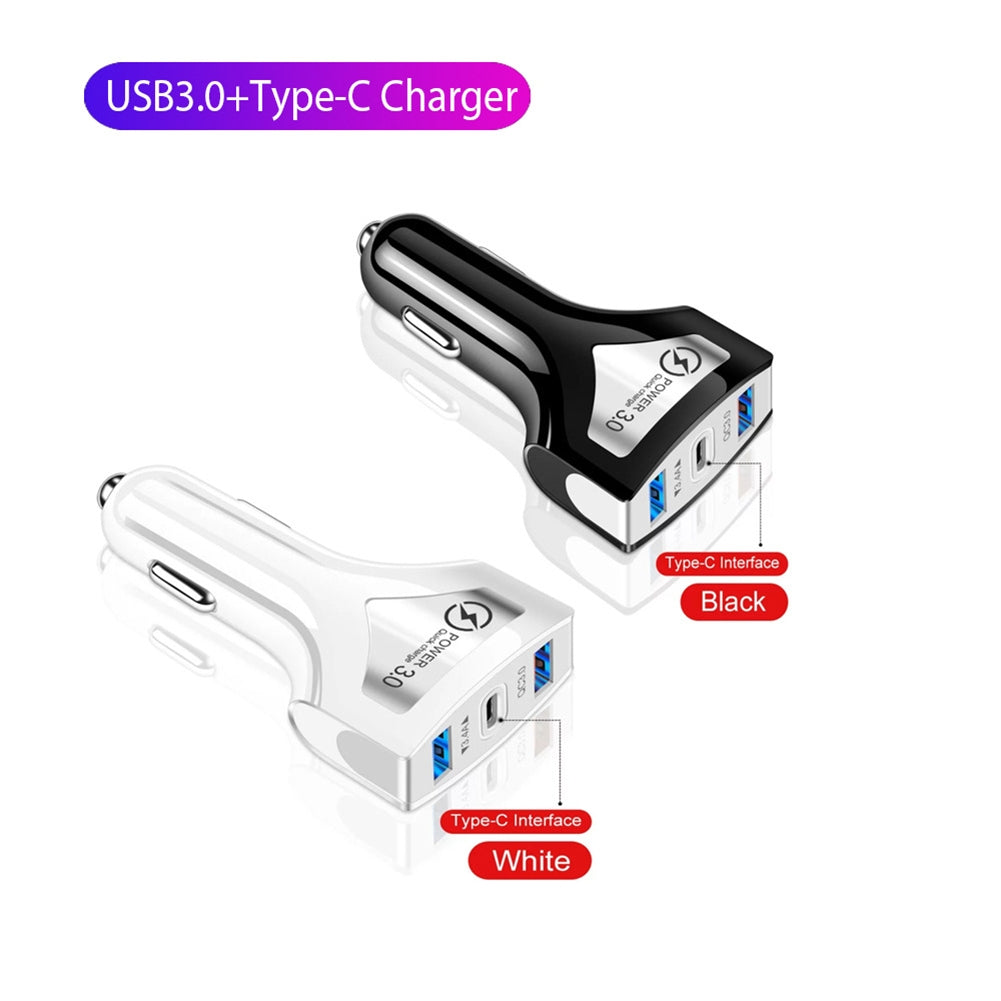 Portable Car Charger 3.0 Dual Usb High-speed Charging Adapter With Led Indicator White - Premium Car Chargers from Rapidvehicles - Just $16.99! Shop now at Rapidvehicles