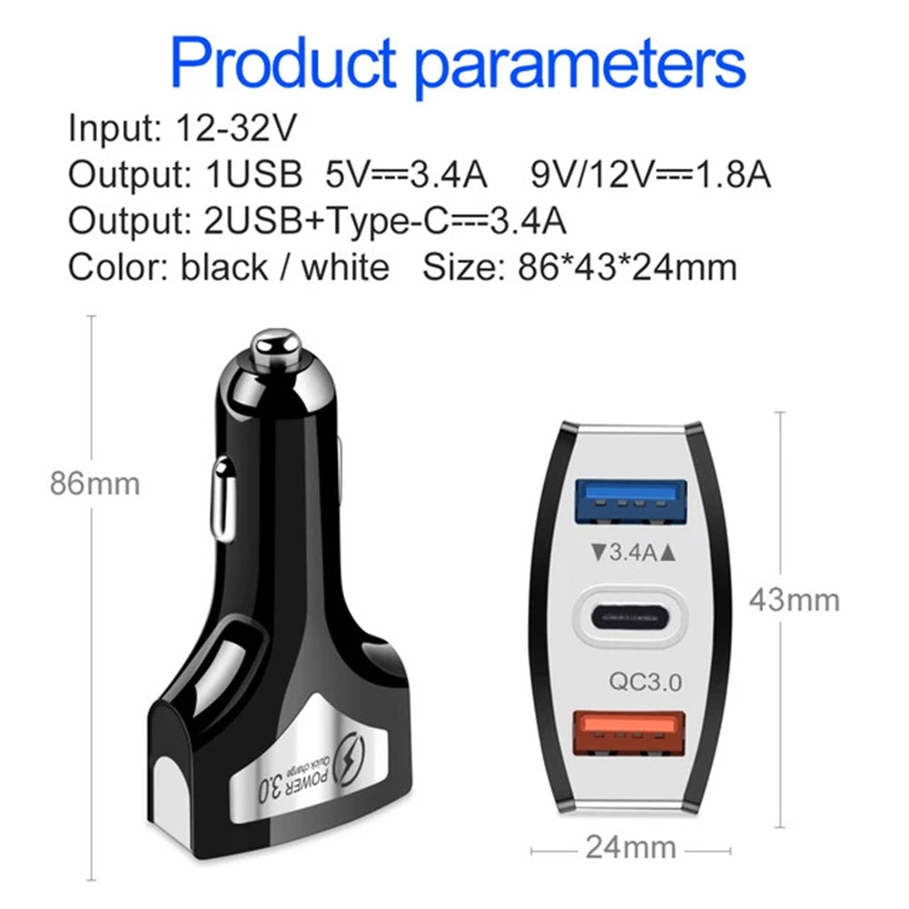 Portable Car Charger 3.0 Dual Usb High-speed Charging Adapter - Premium Car Chargers from Rapidvehicles - Just $17.99! Shop now at Rapidvehicles