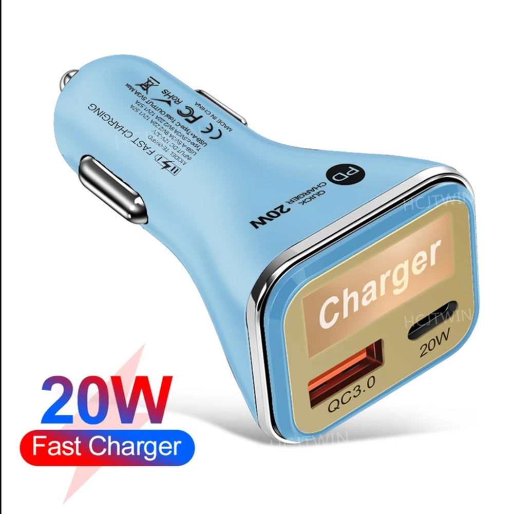 Car Charger 20w Pd Charging Adapter Compatible With Pd+usb Cigarette Lighter Jack Charger black - Premium Car Chargers from Rapidvehicles - Just $17.99! Shop now at Rapidvehicles