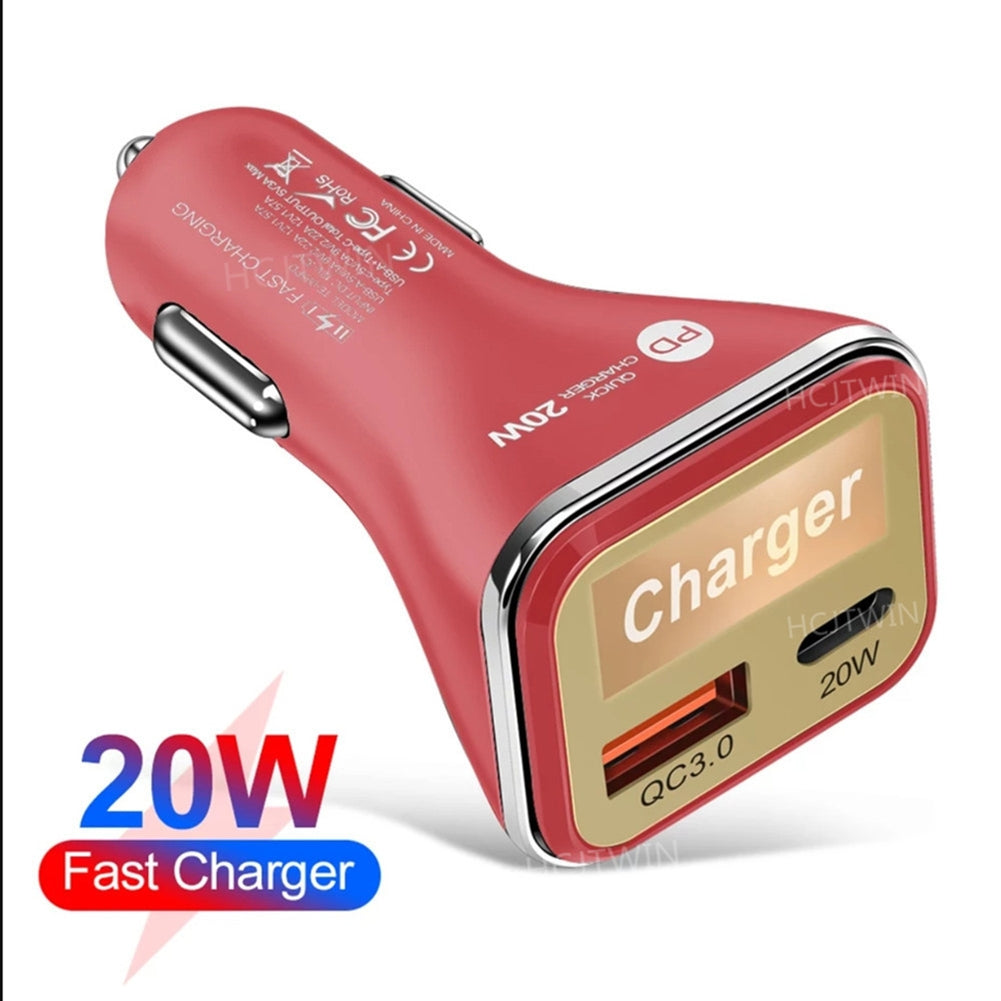 Car Charger 20w Pd Charging Adapter Compatible With Pd+usb Cigarette Lighter Jack Charger black - Premium Car Chargers from Rapidvehicles - Just $17.99! Shop now at Rapidvehicles