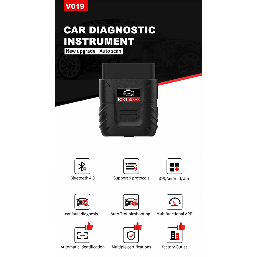 ELM 327 OBD 2 Car Bluetooth-compatible Code Scanner Reader Automotive Diagnostic Tool Fault Detection Props black - Premium OBD & Diagnostic Tools from Rapidvehicles - Just $40.99! Shop now at Rapidvehicles