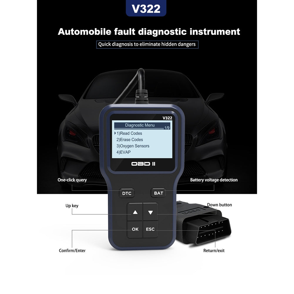 Car Diagnostic Instrument Obd2 Engine Fault Diagnosis Obd Car Fault Detector Elm327 black - Premium OBD & Diagnostic Tools from Rapidvehicles - Just $46.99! Shop now at Rapidvehicles