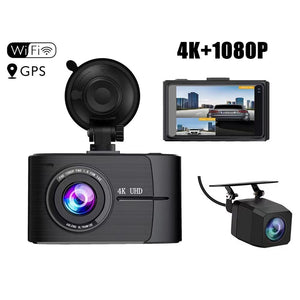 Car HD Driving Recorder 3-Inch 4k+1080p Dual Lens Wide-angle Dual Recording Night Vision Dash Cam black - Premium Car Rear View Camera from Rapidvehicles - Just $102.74! Shop now at Rapidvehicles