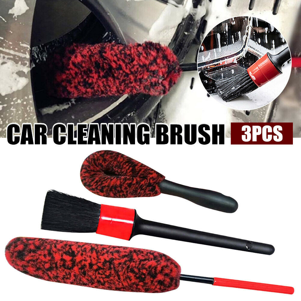 3 Pcs Car Wheel Cleaning Brush Kit Imitation Wool Tire Scrub - Premium Car Wash Tools from Rapidvehicles - Just $41.99! Shop now at Rapidvehicles