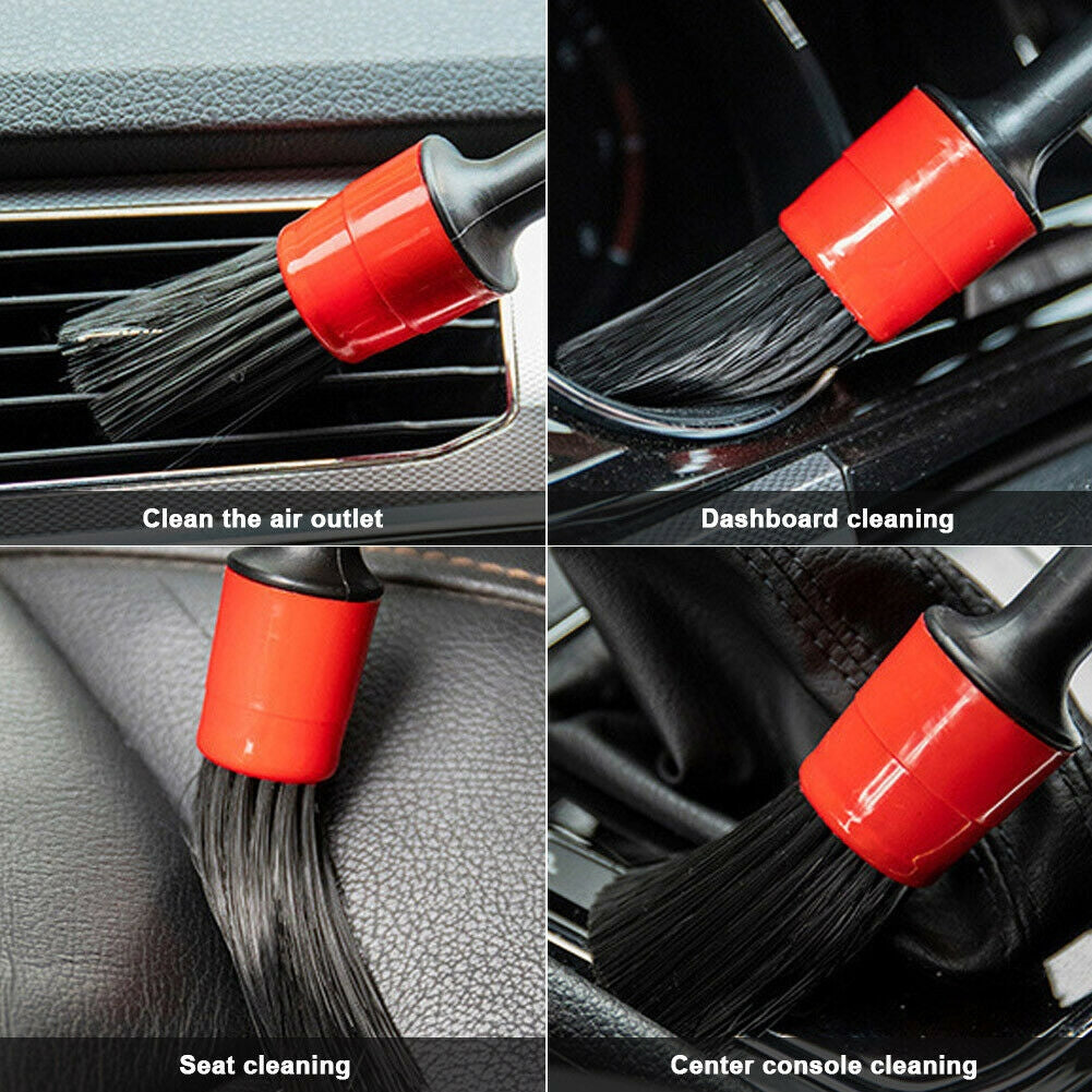 3 Pcs Car Wheel Cleaning Brush Kit Imitation Wool Tire Scrub Stick Auto Detailing Cleaner Set black red - Premium Car Wash Tools from Rapidvehicles - Just $27.98! Shop now at Rapidvehicles