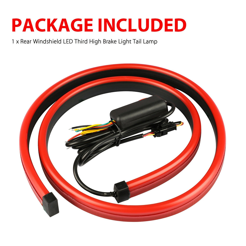 US Car High Mounted Brake Light Strip Rear Glass Led Decorative Lamp Streamer Warning Lights Driving Turn red light - Premium Automotive from Rapidvehicles - Just $40.99! Shop now at Rapidvehicles