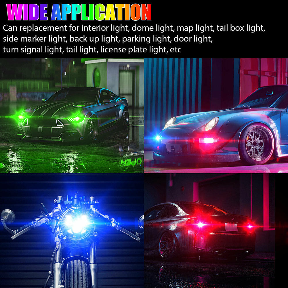 1 Pair Car Led Lights H1 H3 880 881 5050 12smd Rgb Colorful Driving Fog Lamp Headlights With Remote Control As shown - Premium Car LED Lights from Rapidvehicles - Just $15.29! Shop now at Rapidvehicles